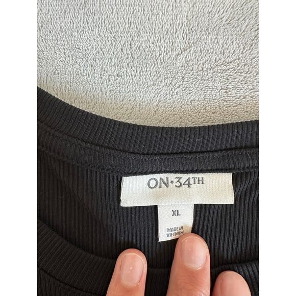 On 34th Black Ruffle Sleeve Tank Top Size XL - Picture 5 of 5